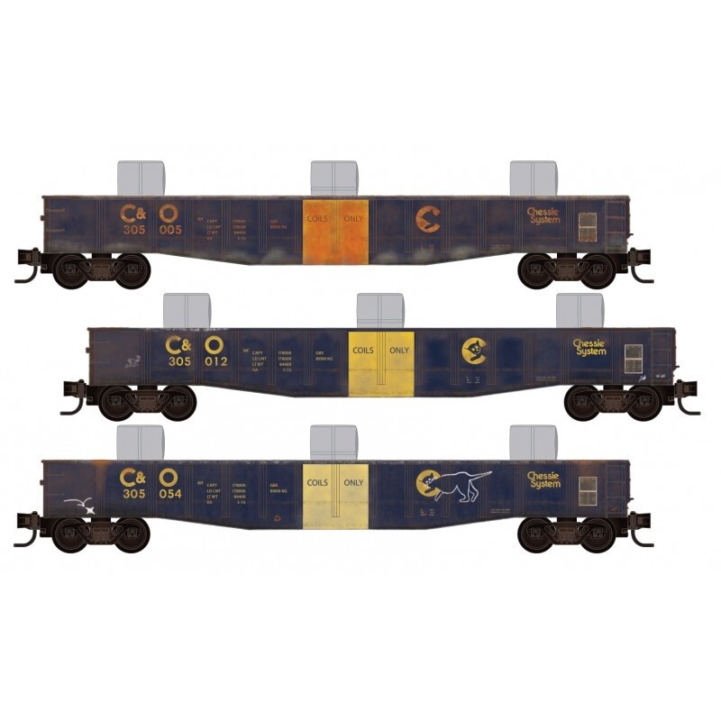 Micro-Trains 98302253 C&amp;O Weathered Gondola 3-Pack