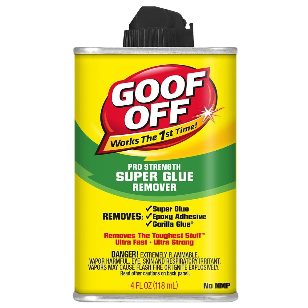 Goof Off Super Glue Remover - 4 oz. can, Yellow (FG678)