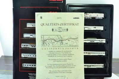 Used Z Marklin 8189 California Zephyr Passenger Set