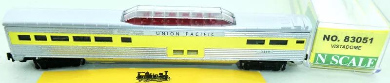 Used N Model Power-3051 Streamline Vistadome Union Pacific #3349 Boxed