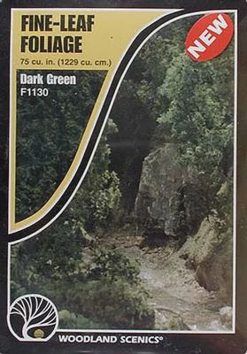 Woodland Scenics F1130 Fine Leaf Foliage Dark Green