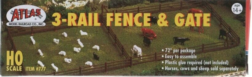 Atlas HO 777 Rustic Fence &amp; Gate - 6&#39; 18.3m Kit
