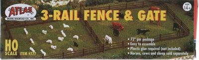 Atlas HO 777 Rustic Fence &amp; Gate - 6&#39; 18.3m Kit