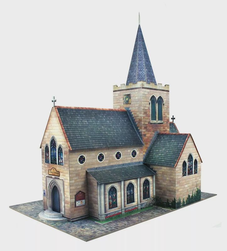 The CityBuilder Church Model Making Kit 1:43 Scale (7mm) O Gauge