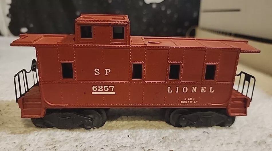 Used O Lionel 6257 SP Caboose-Red Color Plastic Body Metal Steel/wheels