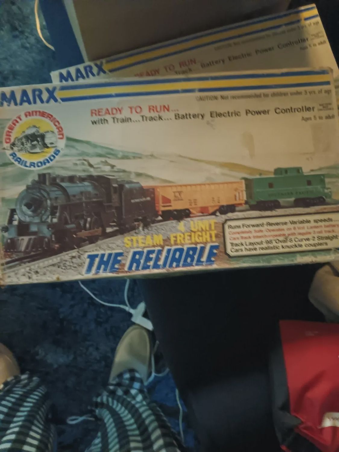 Used O Marx 2905 4-Unit Steam Freight Train Set