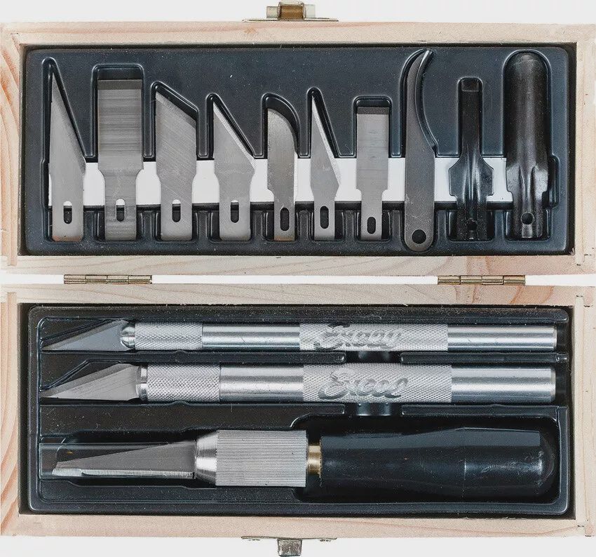 Excel Blades K1 Ligth Duty Professional Woodcarving Knife Set 44290