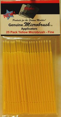 Flex-I-File #1301 Microbrush Yellow Micro Fiber Applicator Fine 25 Ct