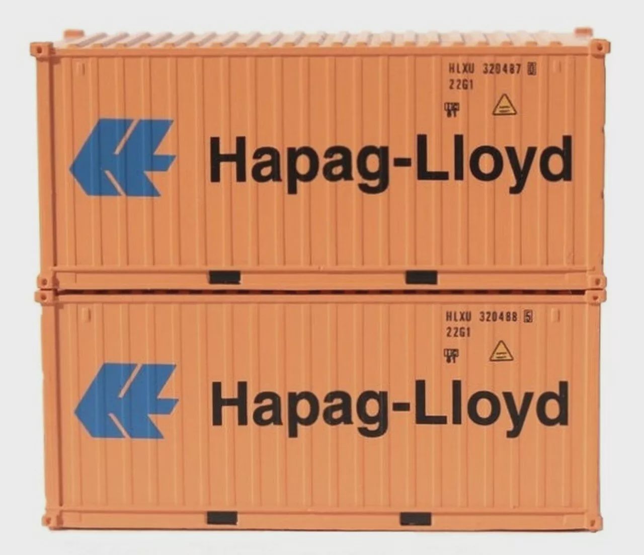 Jacksonville Terminal Company 205484 N Scale 20&#39; Containers Hapag-Lloyd (2) 205484