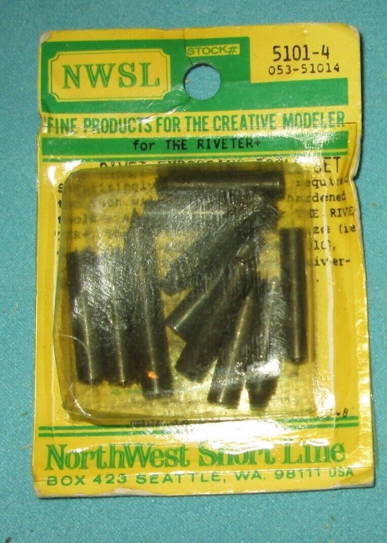 NWSL Part Number: 5101-4 Rivet Embossing Tool Set