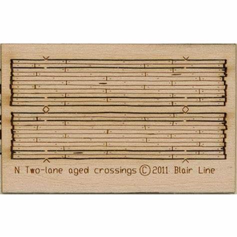 Blair Line N 020 Wood Grade Crossing 2-Sets