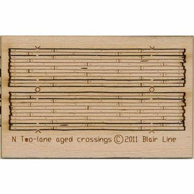 Blair Line N 020 Wood Grade Crossing 2-Sets