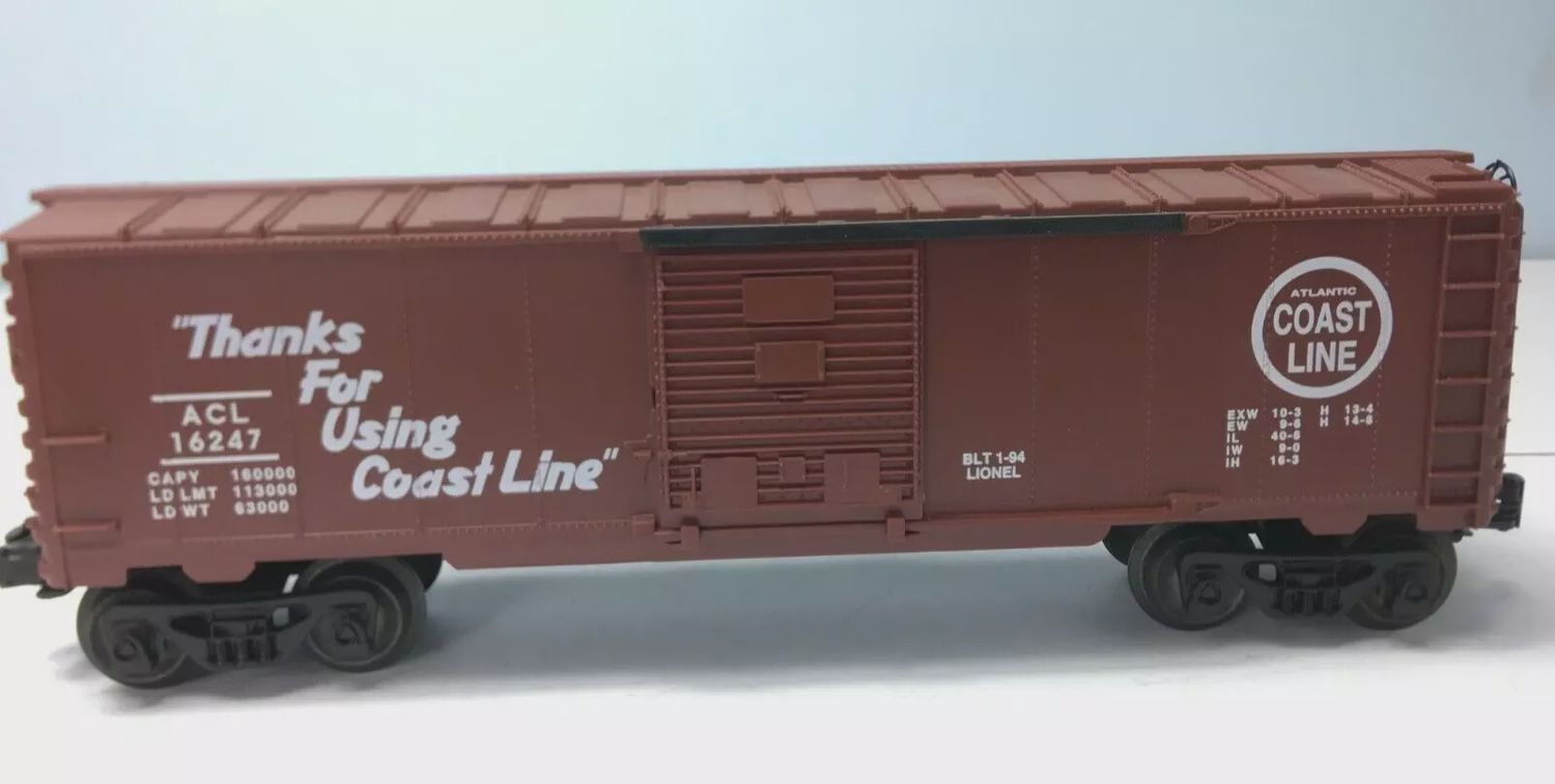 Used O Lionel 6-16247 Atlantic Coast Line Single Door Boxcar