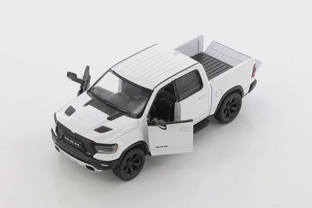 KINSMART G 5&quot; Die-cast: 2019 RAM 1500 Pickup Truck (White) 1/46 Scale Diecast Model car
