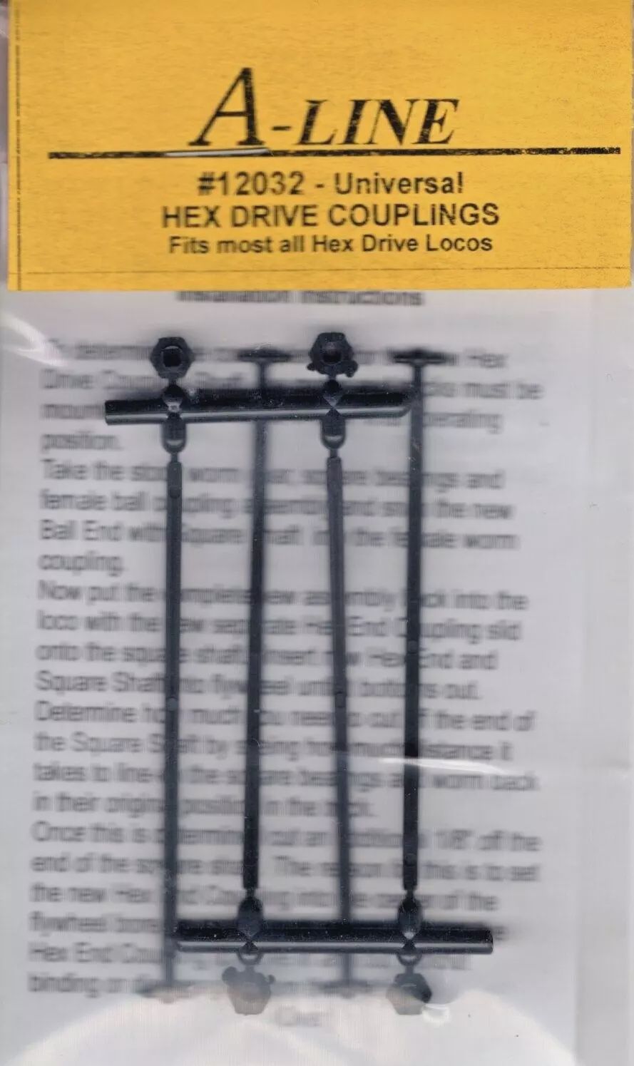 HO Scale A Line Product 12032 Universal Hex Drive Couplings