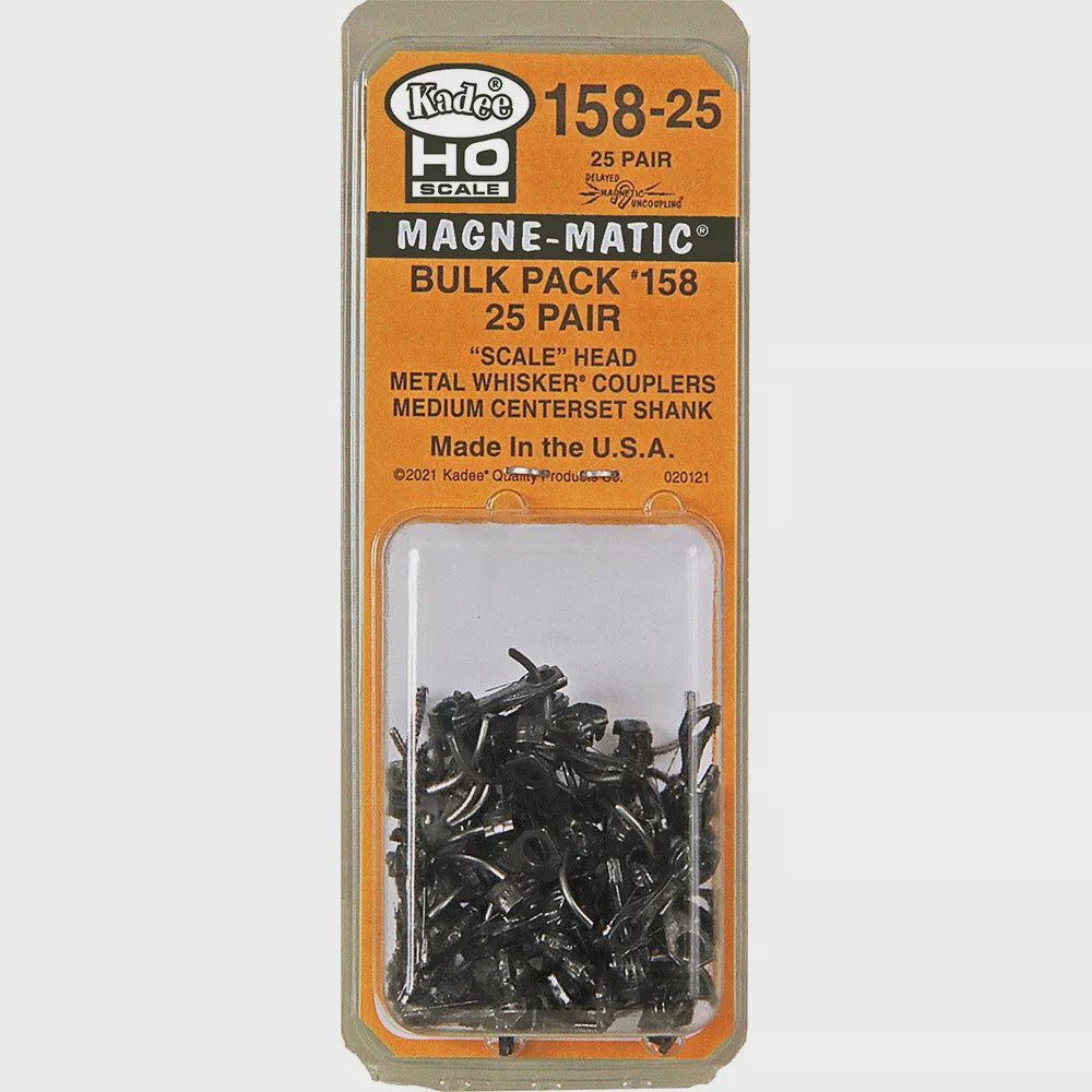 Kadee HO 158-25 Bulk Scale Whisker Metal Couplers