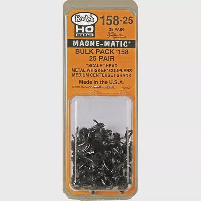 Kadee HO 158-25 Bulk Scale Whisker Metal Couplers