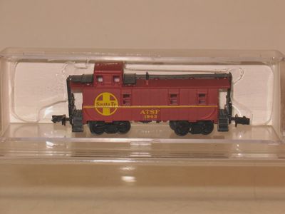 Used N Scale LIFE-LIKE 7710 AT&amp;SF Santa Fe 1943 Caboose OB MINT