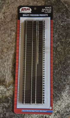 Used Atlas HO 11600 Code 83 Nickel Silver Rail #520 9” Straight
