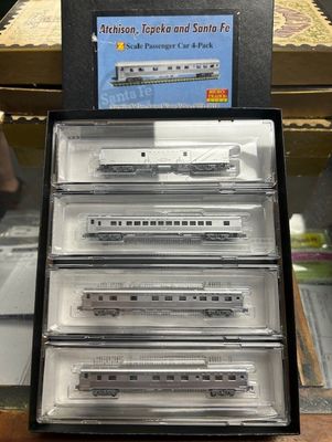 Used Z MICRO-TRAINS LINE ATSF MTL 4-Pack Car Passenger MPN # 99401150