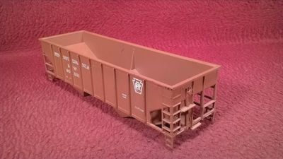 WEAVER PENNSYLVANIA 2-BAY RIBBED HOPPER CAR SHELL #901531