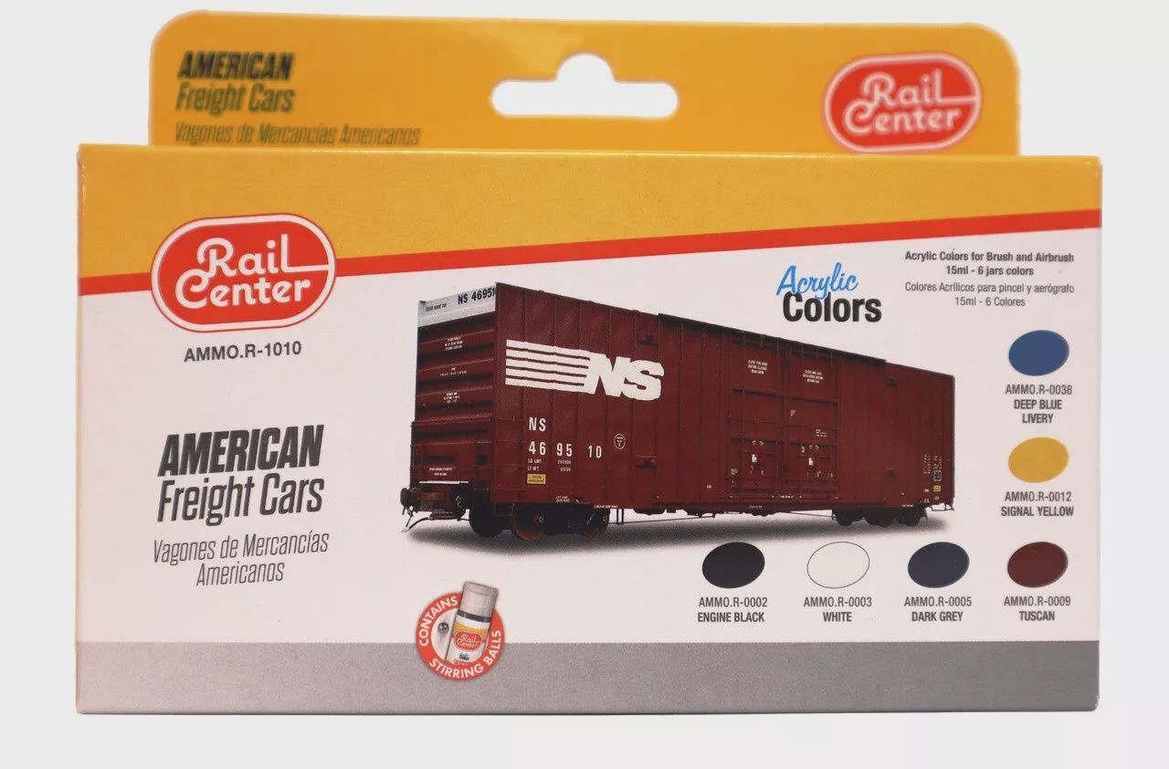 Ammo Rail Center Acrylic Colors R-1010 American Freight Cars Set