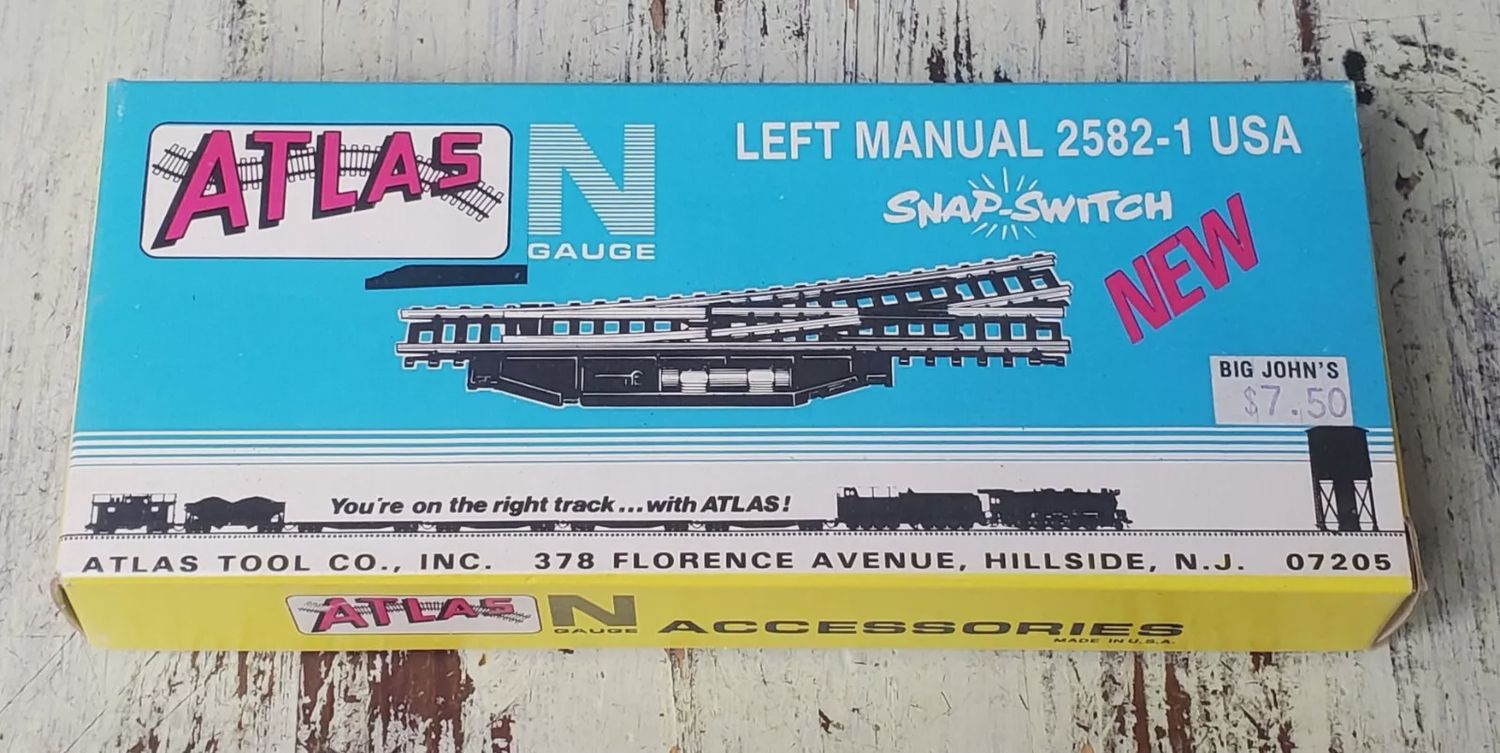 Atlas N 2582-1 Left Manual Snap-Switch 2582-1 Model Railroad