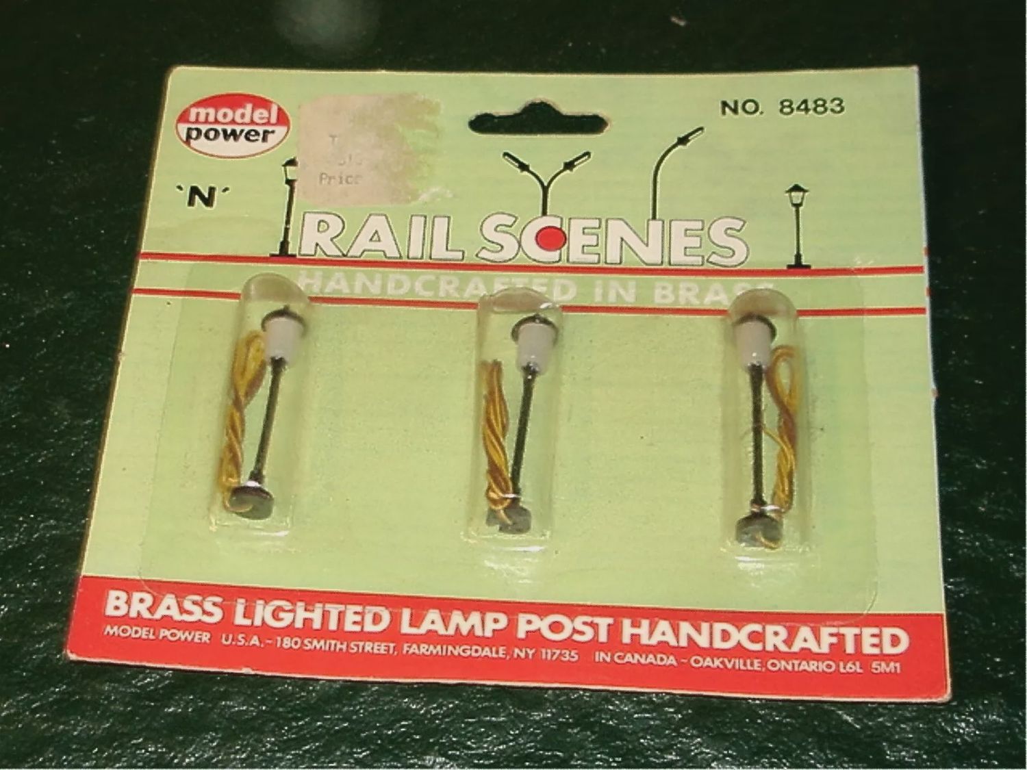 Model Power N - Brass Lighted Lamp Posts #8483 Wired