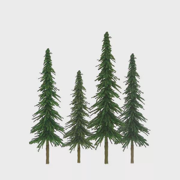 JTT Z SCENERY 92025 SUPER SCENIC SPRUCE TREES 1&quot; to 2&quot; 55/PK JTT92025