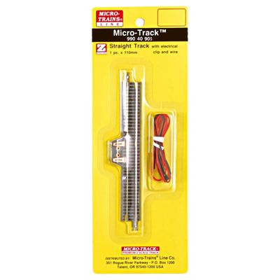 Micro-Trains - 990 40 905 - Track - Track - 110mm Straight with Electrical Clip and Wire