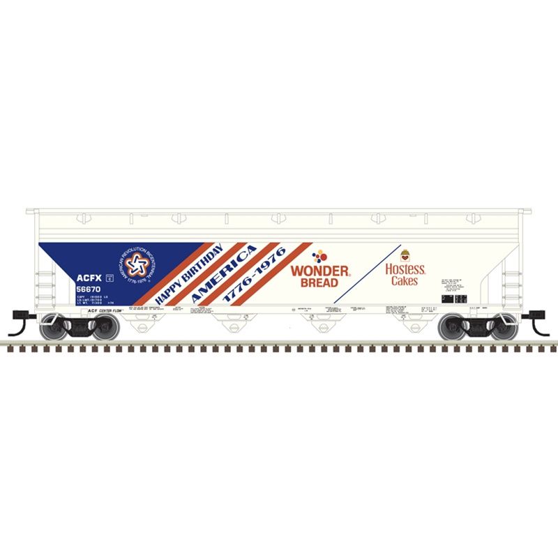 (Pre-Order) Atlas N 50007120 Trainman 5250 Covered Hopper Wonder Bread Bicentennial