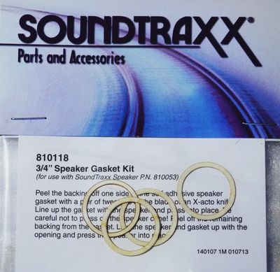 Soundtraxx 810118 3/4" Speaker Gasket Kit (4) fits 810053