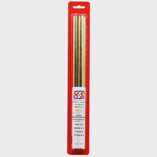K&amp;S #3401 Round Brass Telescopic Tubing Assortment *Medium (4 Pieces)