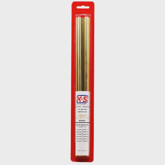 K&amp;S #3400 Round Brass Telescopic Tubing Assortment *Small (12 Pieces)