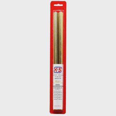 K&amp;S #3400 Round Brass Telescopic Tubing Assortment *Small (12 Pieces)