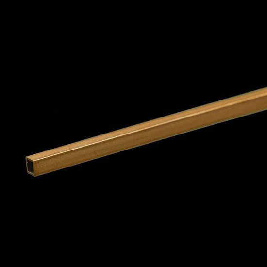 K&amp;S #8151 Square Brass Tube: 1/8&quot; OD x 0.014&quot; Wall x 12&quot; Long (1 Piece)