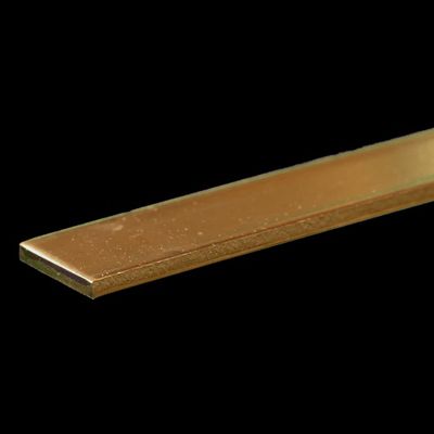 K&amp;S #8227 Brass Strip: 0.093&quot; Thick x 3/4&quot; Wide x 12&quot; Long (1 Piece)
