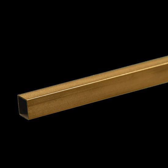 K&amp;S #8155 Square Brass Tube: 1/4&quot; OD x 0.014&quot; Wall x 12&quot; Long (1 Piece)