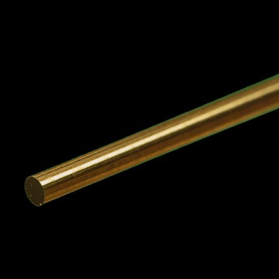 K&amp;S #8164 Round Brass Rod: 1/8&quot; OD x 12&quot; Long (1 Piece)