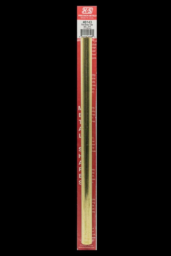 K&amp;S #8143 Round Brass Tube: 5/8&quot; OD x 0.014&quot; Wall x 12&quot; Long (1 Piece)