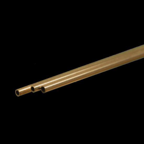 K&amp;S #8126 Round Brass Tube: 3/32&quot; OD x 0.014&quot; Wall x 12&quot; Long (3 Pieces)