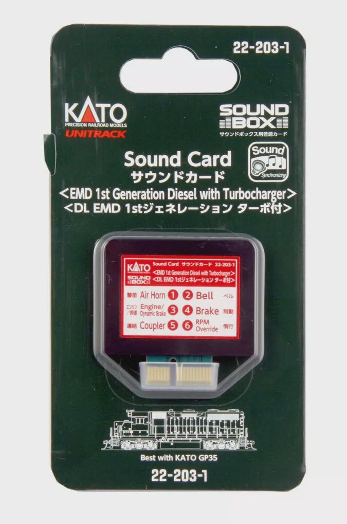 Kato N/HO 22-203-1 EMD 1st Generation Diesel with Turbocharger Sound Card
