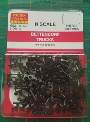 Mirco-Trains N 003 10 020 Bettendorf Trucks WITHOUT Couplers 1001-10