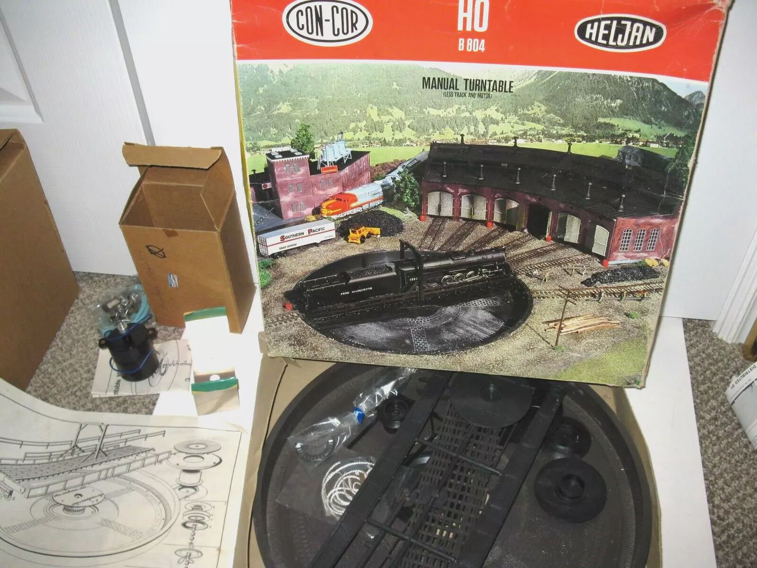 Used CON-COR #B804 HO 15&quot; TURNTABLE KIT &amp; MOTOR