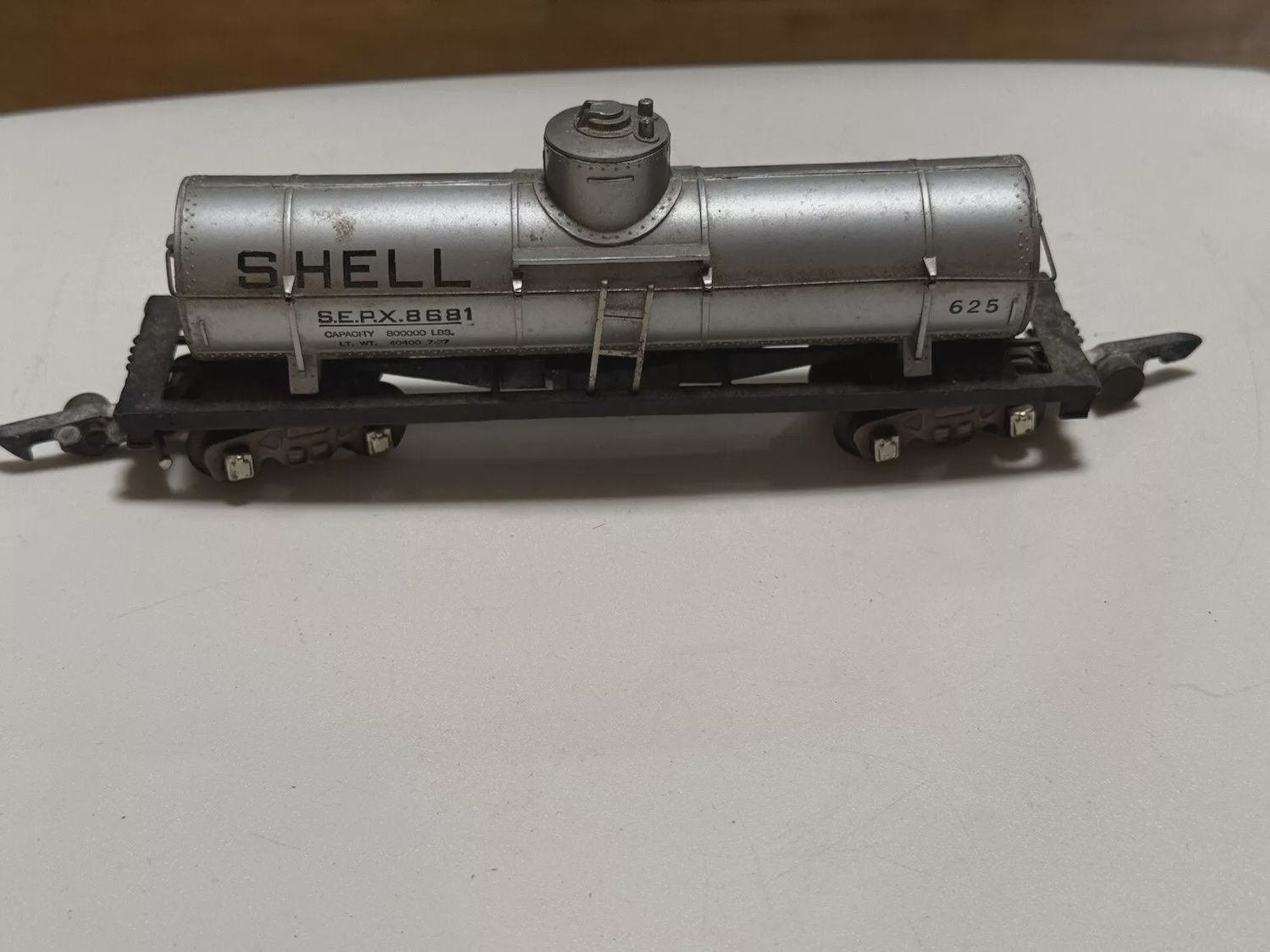 Used American Flyer S 8681 Grey Shell Tank Car S.E.P.X. 8681