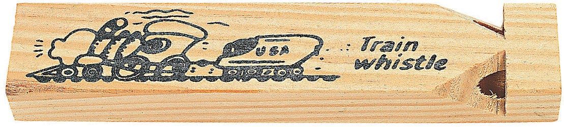Train Whistles IN-27/937 5-3/4&quot; Unfinished Wood-Natural Color