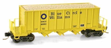 Micro-Trains 125 00 090 Blue Circle Williams Cement 43&#39; Ortner Hopper Road #WBCX  80053
