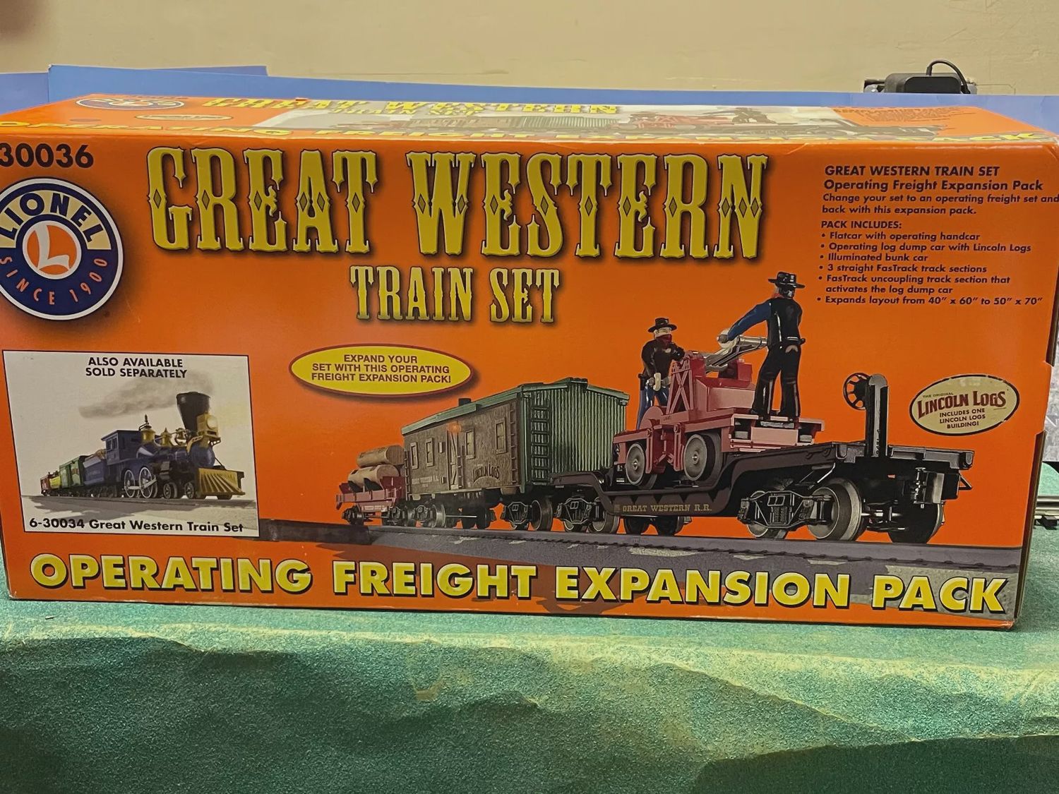 Used Lionel 6-30036 Great Western Operating Freight Expansion Set