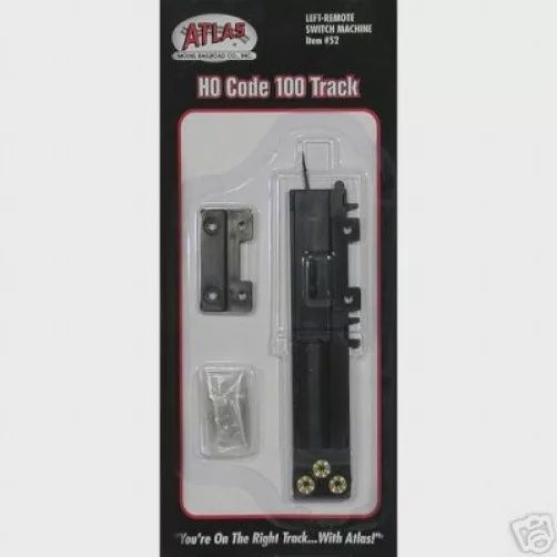 Atlas HO Switch Machine 52 Left Remote , Code 100 Rails