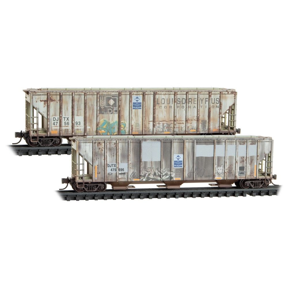 Micro-Trains N 983 05 088 David J Joseph Co. ex-Louis Dreyfus Corp Weahered  2 Pack